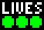 White text reads Lives while three green dots sit underneath.